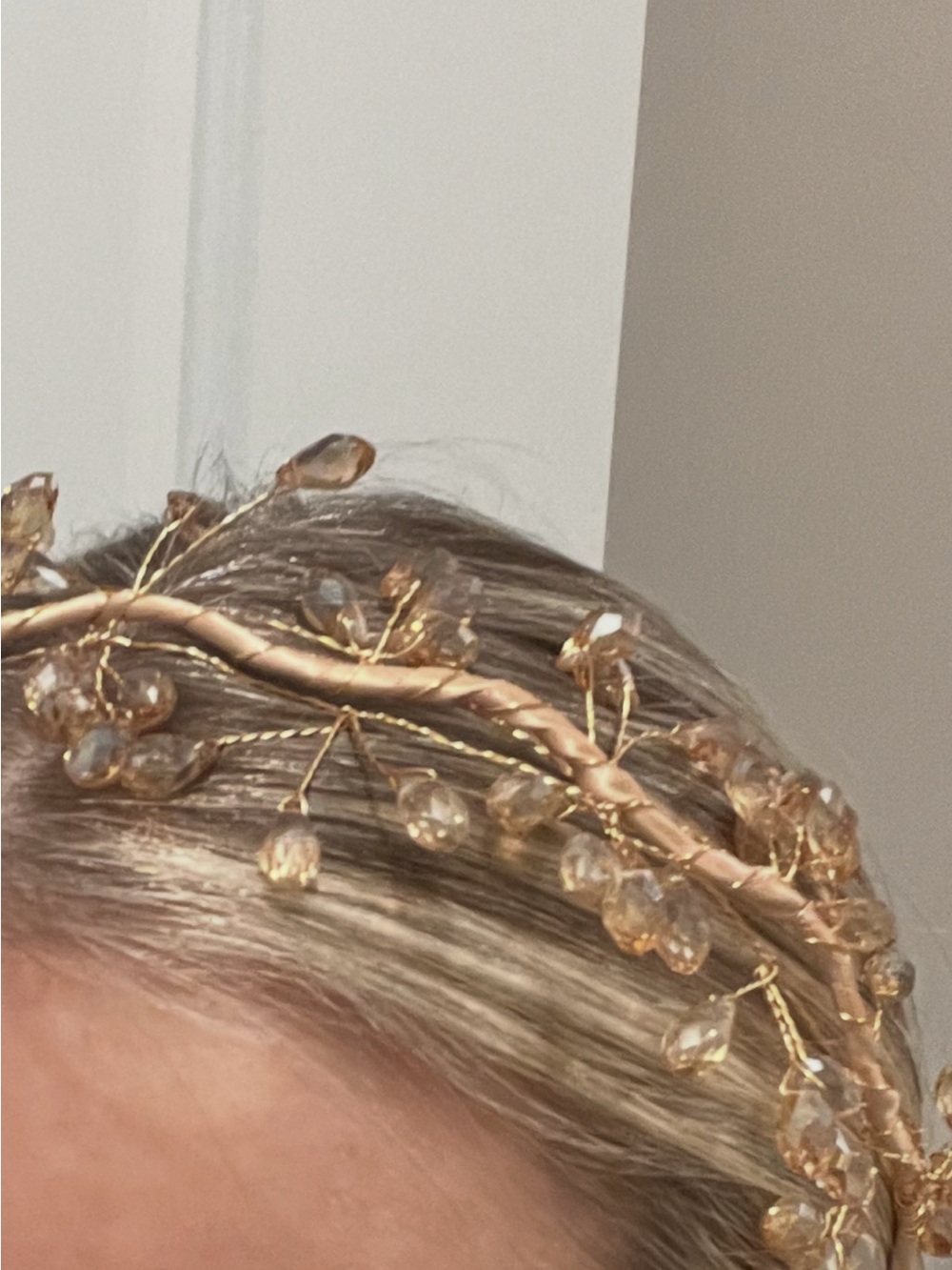 Delicate Champagne Crystal Branch Headband - Unbranded - Picture 4 of 7